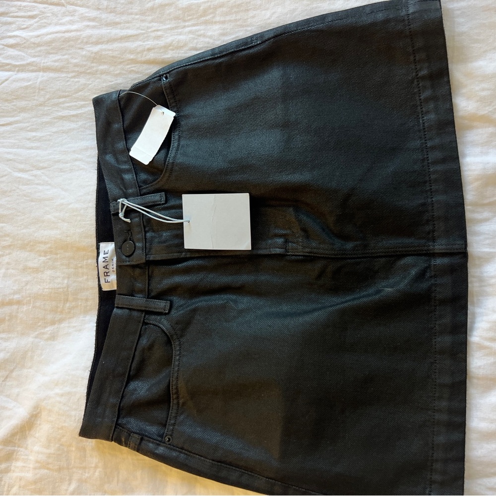 FRAME Black Denim Skirt size 27